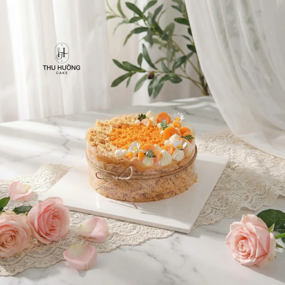 Bánh sinh nhật chà bông trứng muối