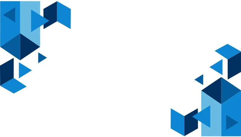 Hình ảnh nền đẹp cho powerpoint khối lập phương xanh 3D trên nền trắng hiện đại