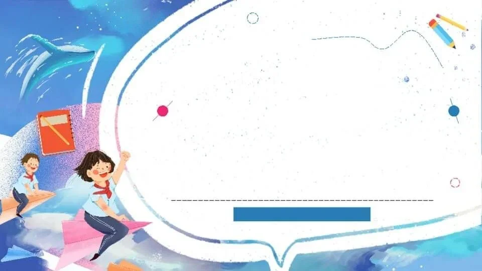 Hình nền PowerPoint giáo dục sáng tạo với học sinh