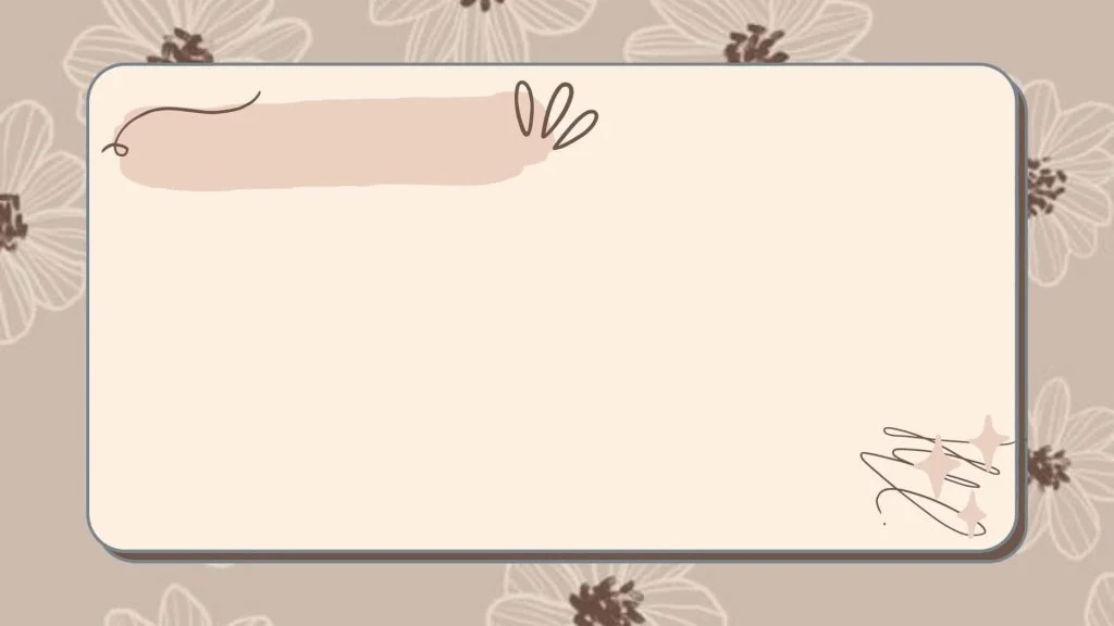 Khung nền slide trình chiếu màu nâu cổ điển với họa tiết hoa văn và khung trắng viền rounded để điền tiêu đề